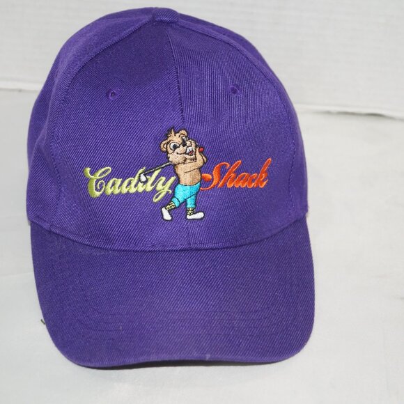 Caddyshack Mens Golf Hat Cap Purple Gopher Embroidered Baseball - Picture 1 of 5